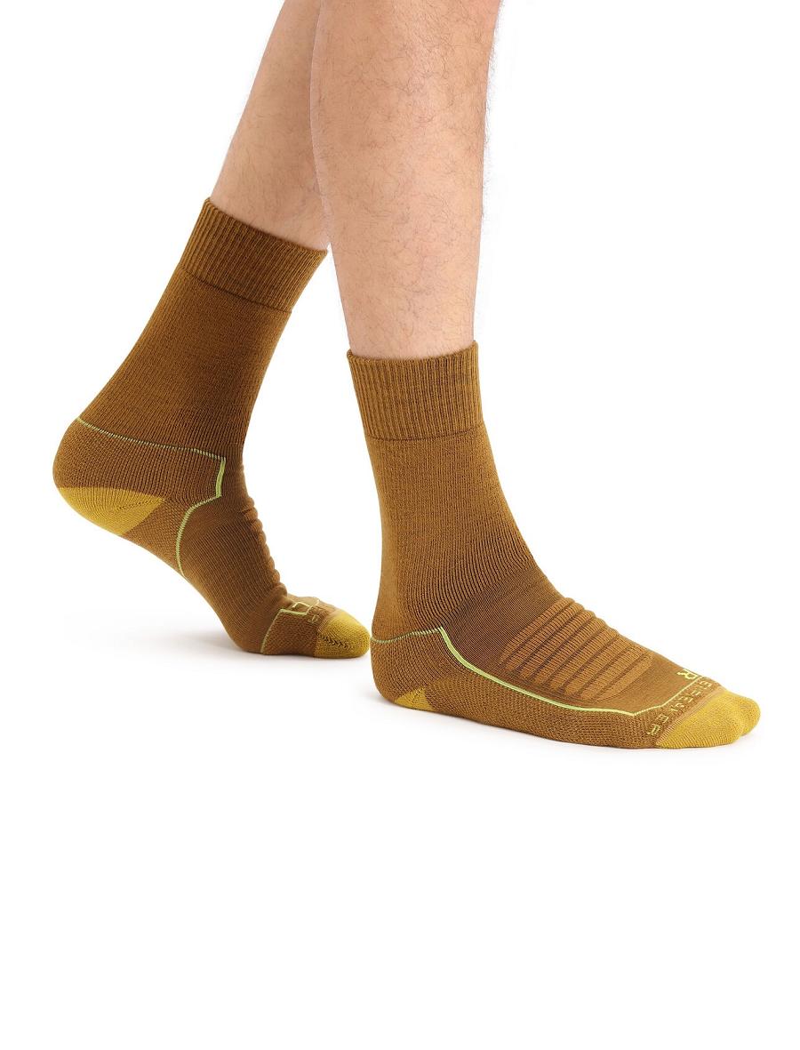 Clove / Silent Gold Icebreaker Merino Hike+ Heavy Crew Men's Socks | AU 1019AHKP